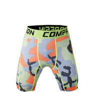 mens camo pattern sublimation compression gym shorts