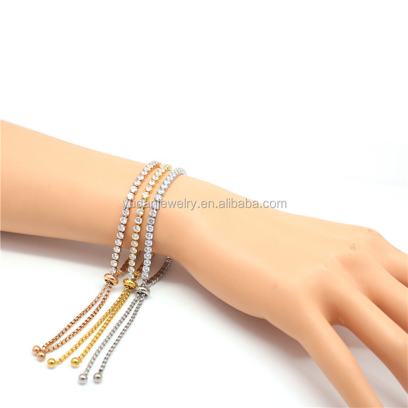 Hot Sale Stainless Steel Silver CZ Bracelet