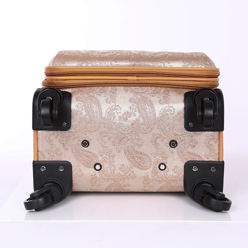 Fashion PU leather rolling luggage sets5