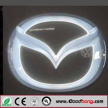 outdoor front lights car dealership logo