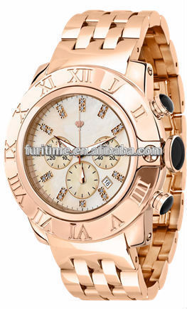 gold watch for women gold color band and CZ stone quartz stones watches