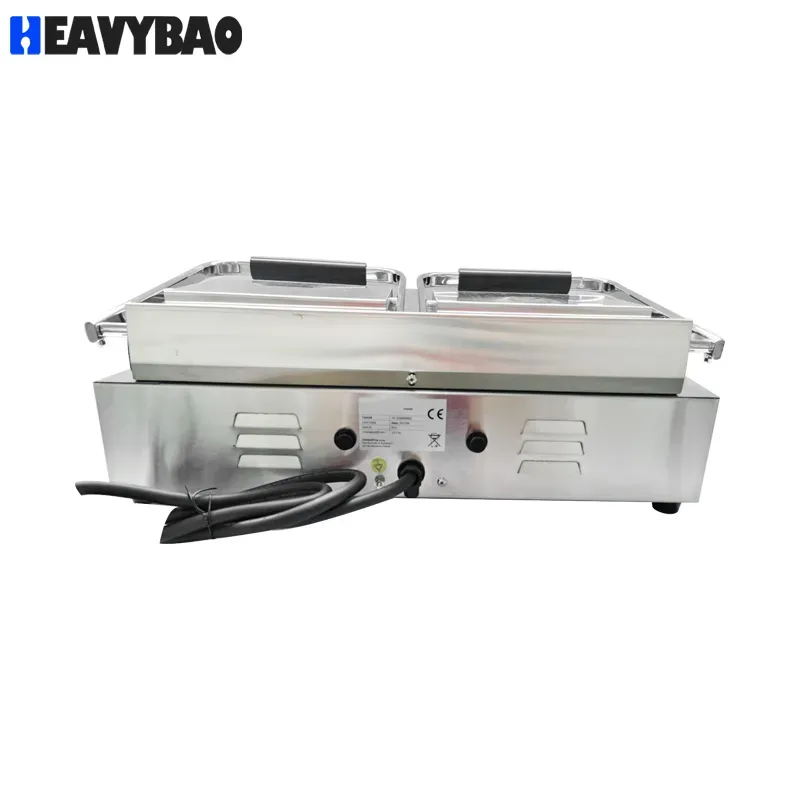 Double Plate Electric Sandwich Panini Kamado Contact Grill Griddle