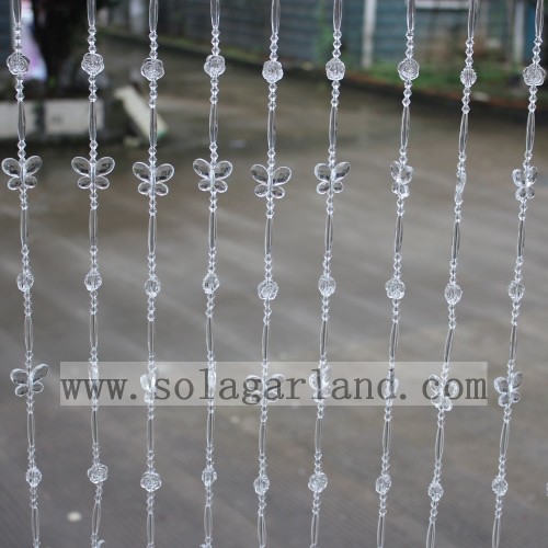 Fashion Butterfly Style Crystal Bead Sheer Curtains Fashion, High Quality Curtains