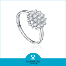 Rhodium plating zircon stone ring snuggies