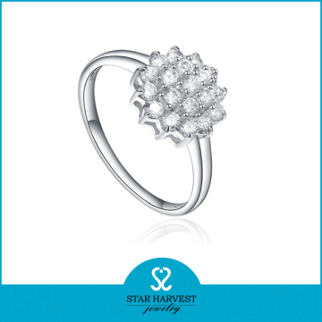 Rhodium plating zircon stone ring snuggies