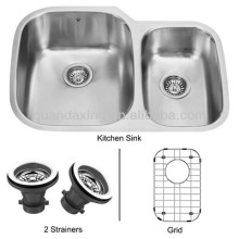 Stainless Steel Double Bowl Undermount Kitchen Sink Set