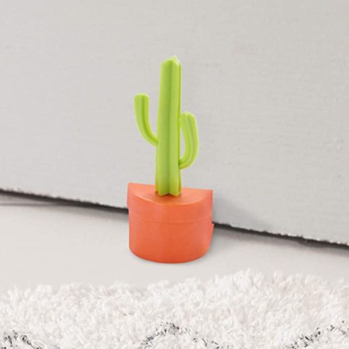 Deur wig cactus en bloemen deurstopper