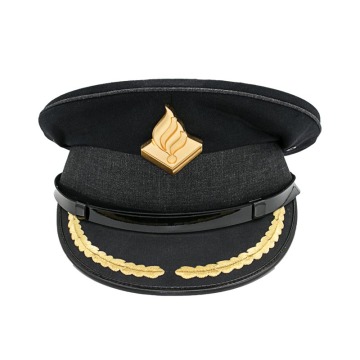 Black Military Uniform Dress Hats Embroidery Patches