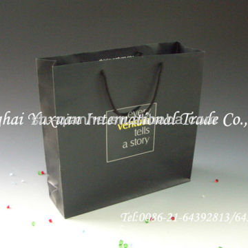 Black paper shopping bags