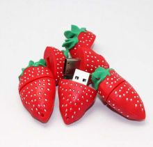 custom Simulating food USB Strawberry shape PVC shape USB,Fruit & Vegetable USB Sticks Wholesale