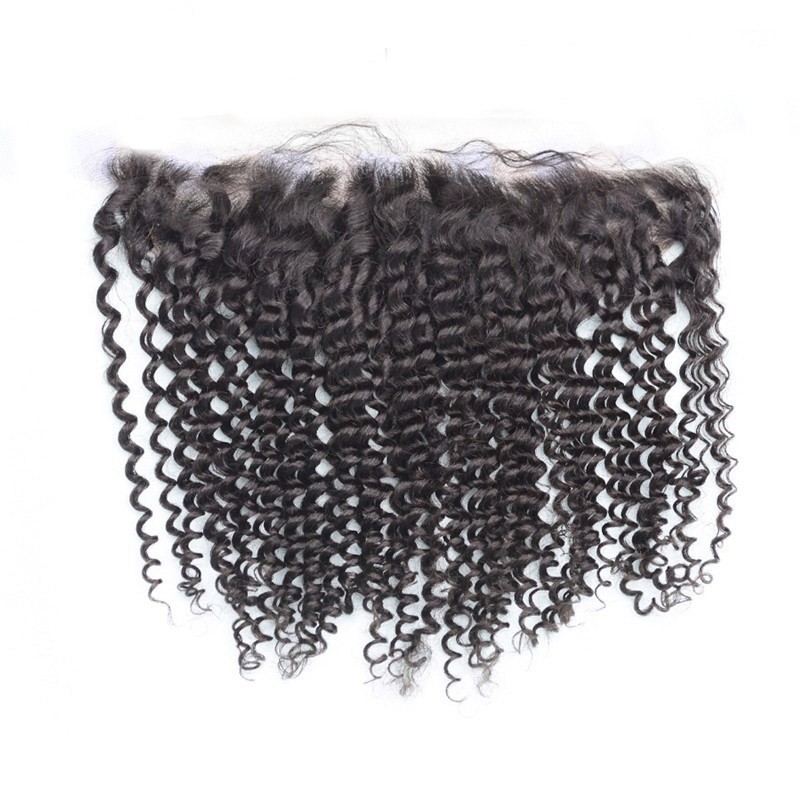 Peruvian Raw Hair Bundle with Lace 13X4 Deep Wave With Frontal