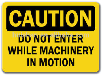 Caution PVC Sign,Safety Plastic PVC Sign