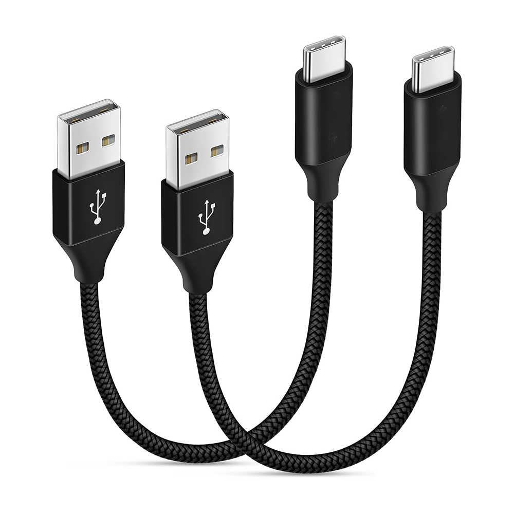 Short USB A to USB C Charging Cable