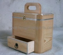 wooden box with lock