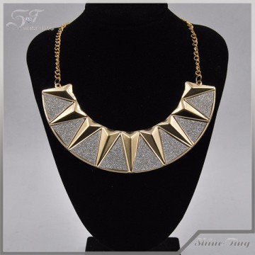 Indian style new product gold chunky pendant shiny sun necklace