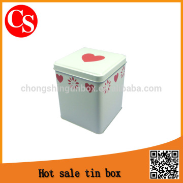 fashion square tin box coffee tin box