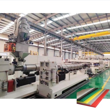 PP Plastic Hollow Grid Sheet Extrusion Machine