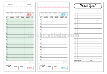 CT-G4797BK daily vehicle inspection report,cash receipt book,restaurant small docket book,docket book,phone message book