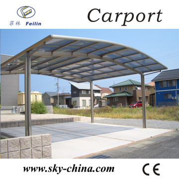 Polycarbonate and aluminum carport prefabricated garages