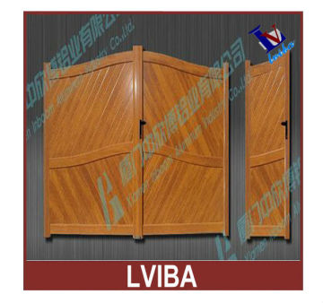 Aluminum Wood (color) Gate, Wood Color Aluminium Doors/Gates,swing gates&entry gate/security gate