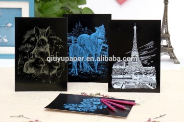 engraving art paper rainbow scratch paper