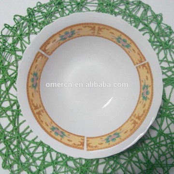 wholesale cut egde serving bowls, full decal turkish bowls, ceramic rice bowls