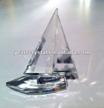 pure clear crystal sailing boat/sailing ship/sailing vessel/junk models with engraved (R-1055