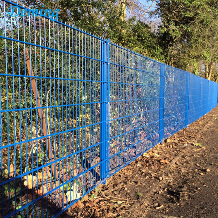 Pvc Coated Twin Wire Mesh Fence Panel