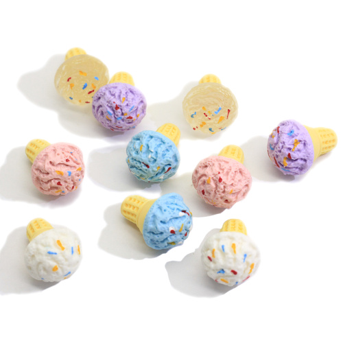 Fashion Cute Simulated Ice Cream Cone Resin Miniature for Cartoon Jewelry Findings DIY Earrings Charm