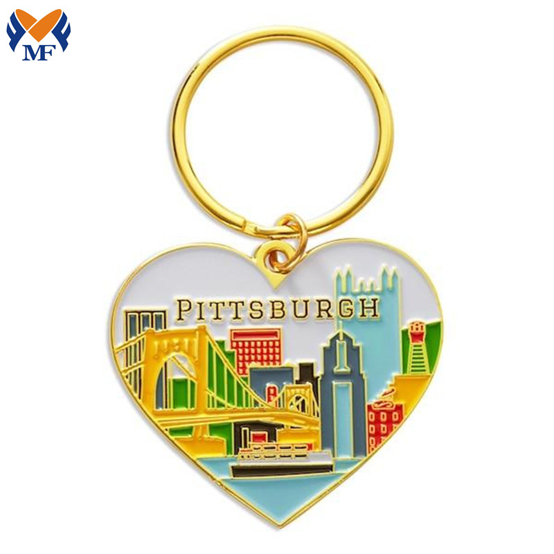 Enamel Gold Keychain