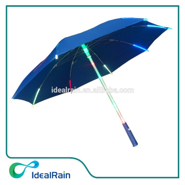 Solar led charge blue canopy light up umbrella
