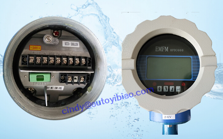 4-20mA RS485 Acid electromagnetic Flow meters sewage magnetic flowmeter manufacturer
