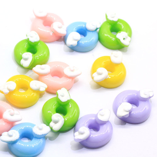 Kawaii Mini Swim Wing Shaped Flatback Resin Beads 100pcs / bag Artigianato Decor Beads Toy DIY Material Spacer