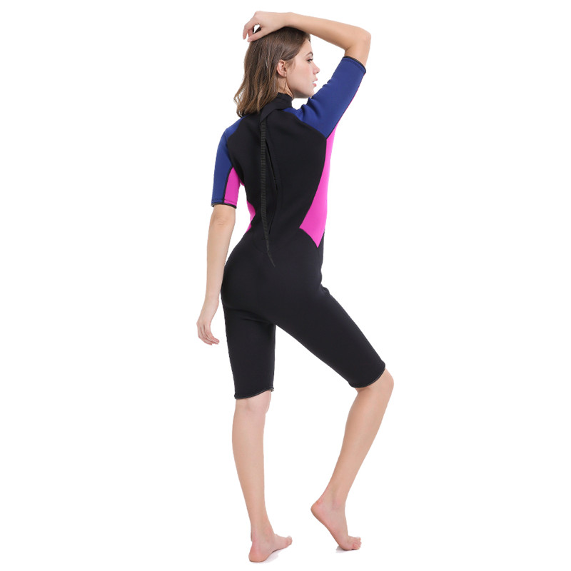 Seaskin Womens Back Zipper Shorty Neoprene wetsuits