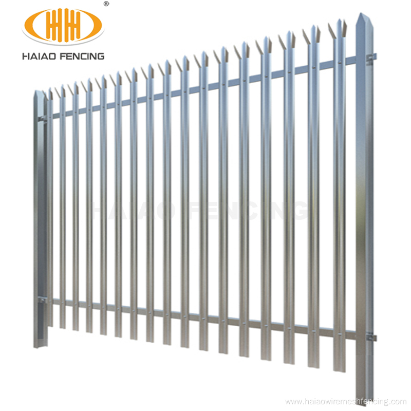 High security second hand galvanized steel palisade fence