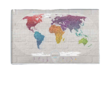 Big Scratch Off World Map Travel Poster with Logo