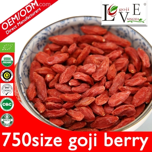 ตัวอย่างฟรี 750granule / 50g Goji Berry ราคาต่ำ