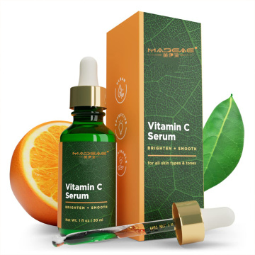 Privatbezeichnung 30ml Vitamin C Gesichtsserumhauthauthauthyaluronsäure Vitamin e Whitening Facial Serum Gesicht weiblich