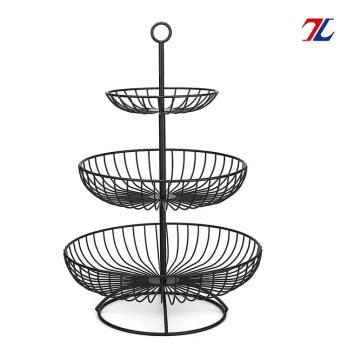 3 Tier Stainless Steel Creative Buah Keranjang