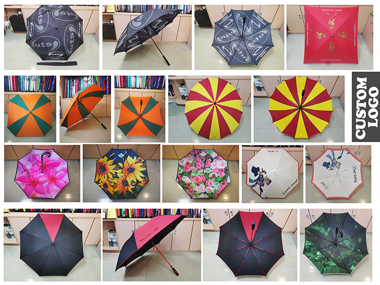 Promotion Advertising 30 inch Digital Printing Double Canopy Sun Umbrella Prints Logo Custom Golf Umbrella
