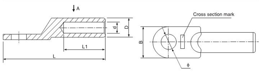 Медный кабельный наконечник Copper cable lug