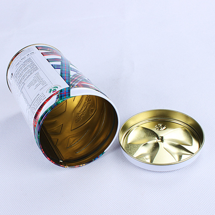 Egg roll tin color printing candies tin