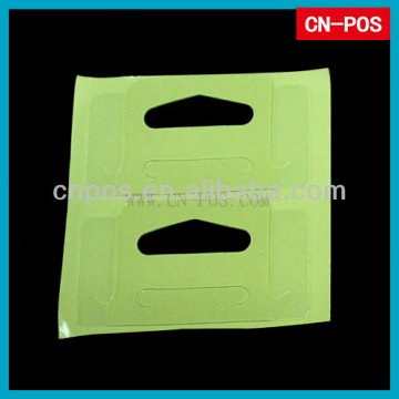 supermarket transparent adhesive hang tab for display