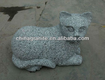 granite cat statue