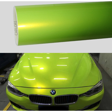 metallic fantasy lemon yellow car wrap vinyl