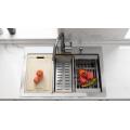 Multifunctional 33x22 inch Handmade Topmount Kitchen Sink
