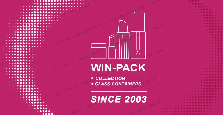 Glass Jar Transparent Purple Color Screw Ribbed Cap 50g Skincare Container