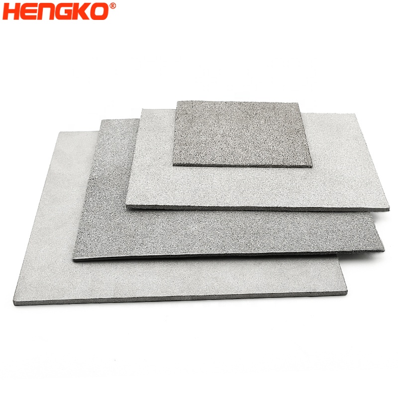 HENGKO Customed microns SS 316L filter sheet stainless steel powder porous plate 90 micron sintered filter for food industry