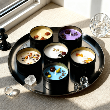 Dried flower massage essential oil wax candle SPA