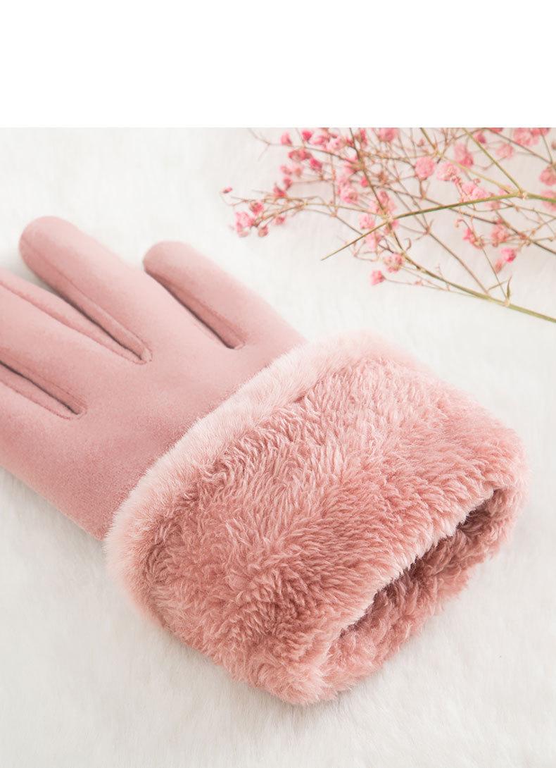 Warm gloves female outdoor touch screen gloves (3)